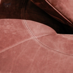 GROVE Modular Sectional Sofa | Minimalist Low-Profile Nubuck Leather Sofa | EKAR FURNITURE