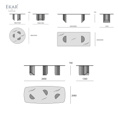 Modern Minimalist Dining Table | High-End Custom Dining Room Furniture | EKAR FURNITURE