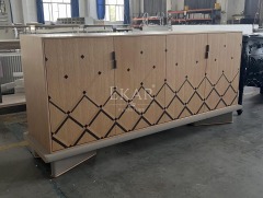 EKAR Lattice Solid Wood Sideboard Cabinet | Modern Art Deco Bedroom & Living Room Storage Cabinet