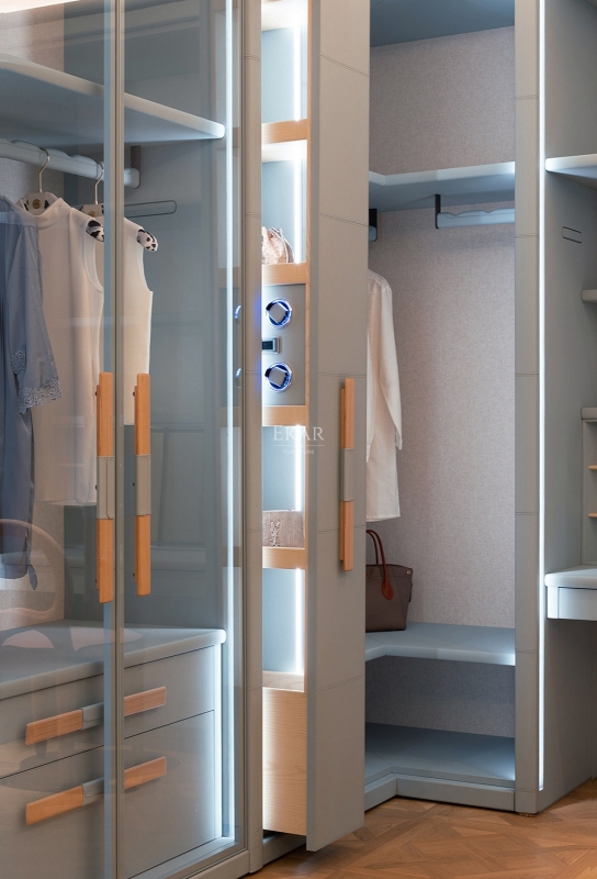 EKAR Custom Walk-In Wardrobe & Dressing Room System | Modern Built-In Closet with Vanity | EKAR FURNITURE