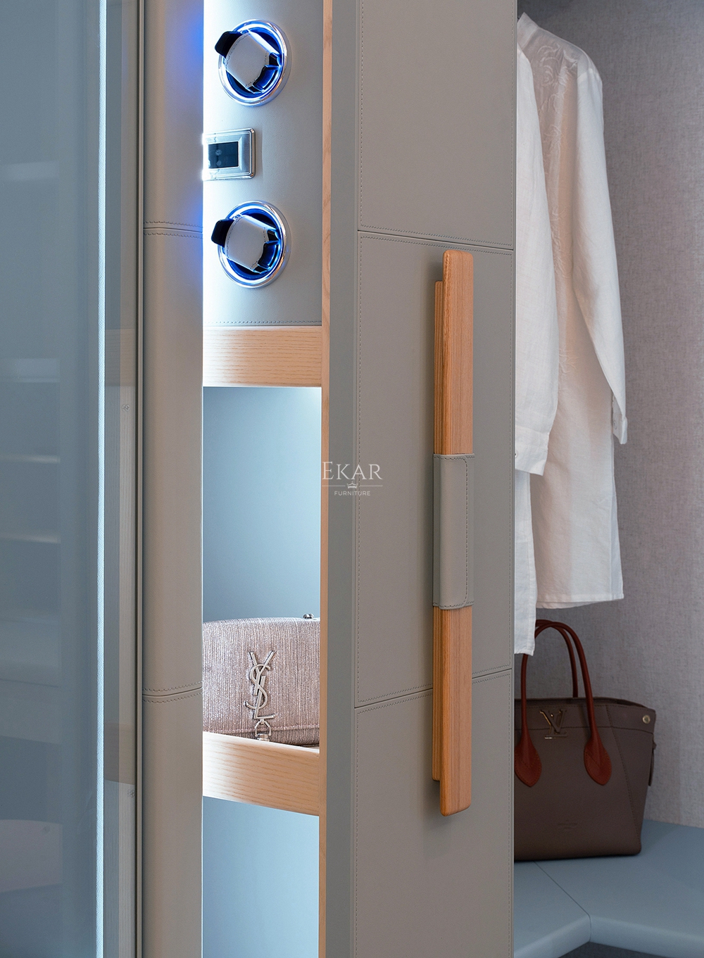 EKAR Custom Walk-In Wardrobe & Dressing Room System | Modern Built-In Closet with Vanity | EKAR FURNITURE