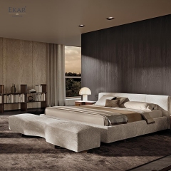 EKAR Wave Upholstered Bed End Bench | Modern Minimalist Bedroom Bench & Ottoman | EKAR FURNITURE