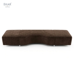 EKAR Wave Upholstered Bed End Bench | Modern Minimalist Bedroom Bench & Ottoman | EKAR FURNITURE