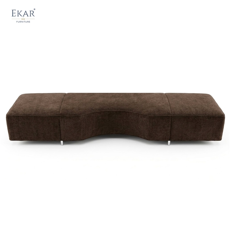 EKAR Wave Upholstered Bed End Bench | Modern Minimalist Bedroom Bench & Ottoman | EKAR FURNITURE