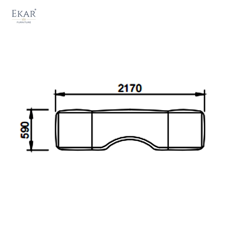 EKAR Wave Upholstered Bed End Bench | Modern Minimalist Bedroom Bench & Ottoman | EKAR FURNITURE