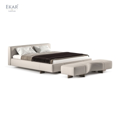 EKAR Wave Upholstered Bed End Bench | Modern Minimalist Bedroom Bench & Ottoman | EKAR FURNITURE