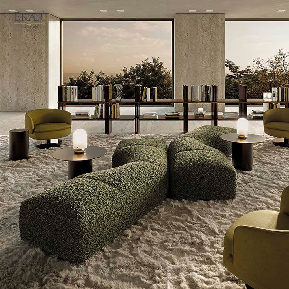 EKAR Wave Upholstered Bed End Bench | Modern Minimalist Bedroom Bench & Ottoman | EKAR FURNITURE