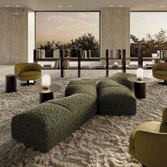 EKAR Wave Upholstered Bed End Bench | Modern Minimalist Bedroom Bench & Ottoman | EKAR FURNITURE