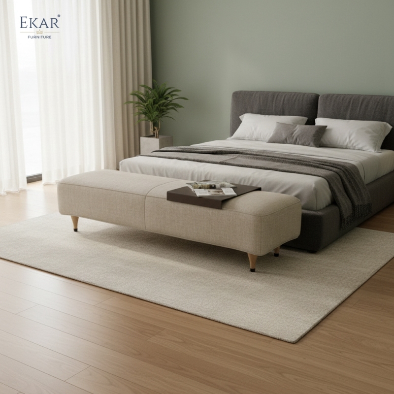 EKAR Horizon Bench | Modern Upholstered Bed End Bench