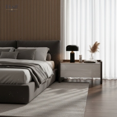 EKAR Pivot Minimalist Nightstand | Custom Solid Wood Bedside Table | EKAR FURNITURE