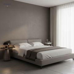 EKAR Modern Metal Pedestal Side Table | Minimalist Contemporary Accent Table for Living Room & Bedroom