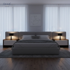EKAR Pivot Minimalist Nightstand | Custom Solid Wood Bedside Table | EKAR FURNITURE