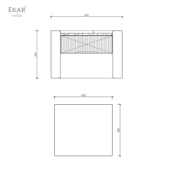 EKAR Fluted Panel Marble Top Nightstand | Modern Minimalist Bedroom Bedside Cabinet | EKAR FURNITURE