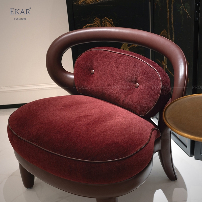Ekar furniture hollowed-out backrest leisure chair with ergonomic support