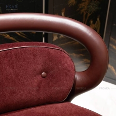 Ekar furniture hollowed-out backrest leisure chair with ergonomic support