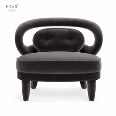 Ekar furniture hollowed-out backrest leisure chair with ergonomic support