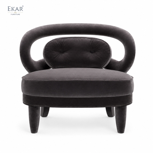 Ekar furniture hollowed-out backrest leisure chair with ergonomic support