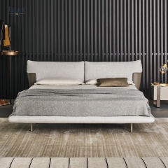 Wingear Upholstered Bed | Modern Luxury Bed Frame with Winged Headboard | EKAR FURNITURE