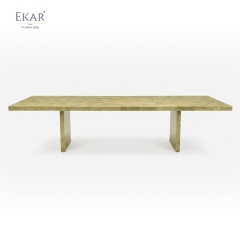 Horizon Stone-Texture Outdoor Dining Table | Luxury Minimalist Garden Furniture by EKAR FURNITURE