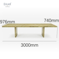 Horizon Stone-Texture Outdoor Dining Table | Luxury Minimalist Garden Furniture by EKAR FURNITURE