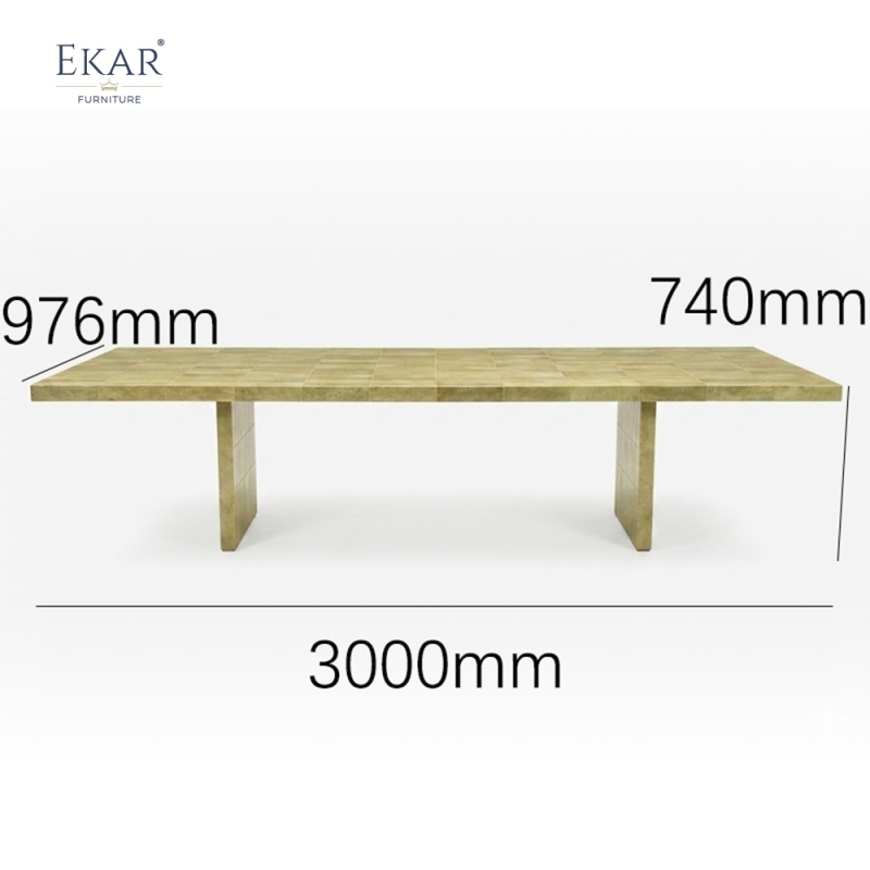 Horizon Stone-Texture Outdoor Dining Table | Luxury Minimalist Garden Furniture by EKAR FURNITURE