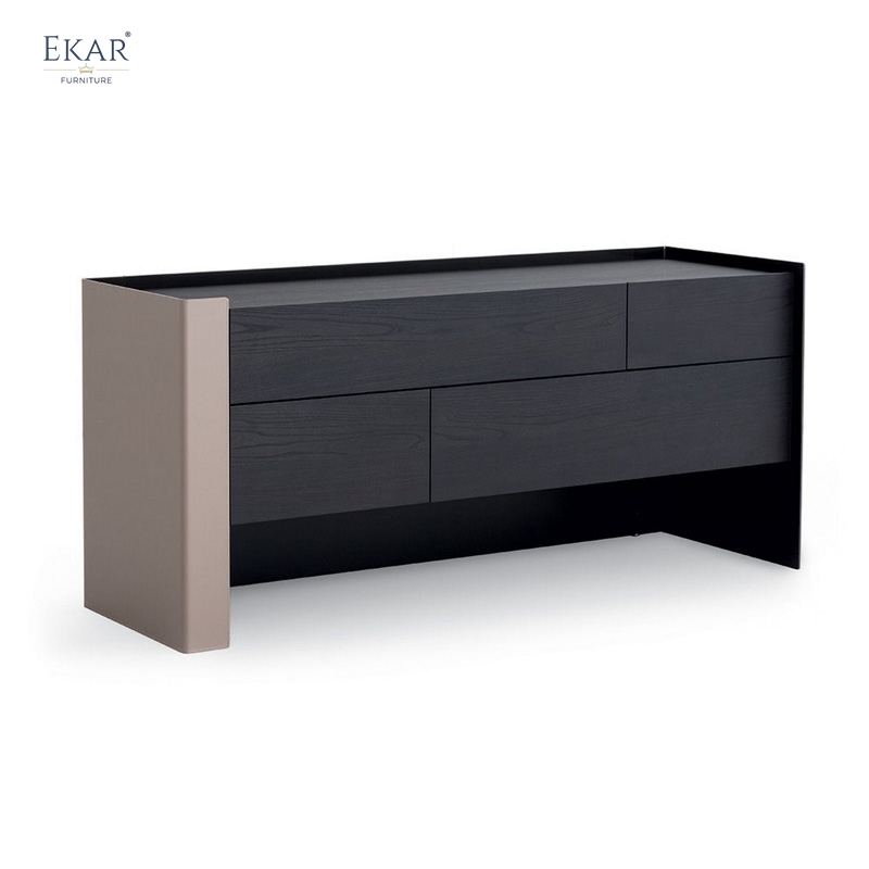 Dualplane Bedroom Dresser | Modern Minimalist Chest of Drawers with Two-Tone Finish | EKAR FURNITURE