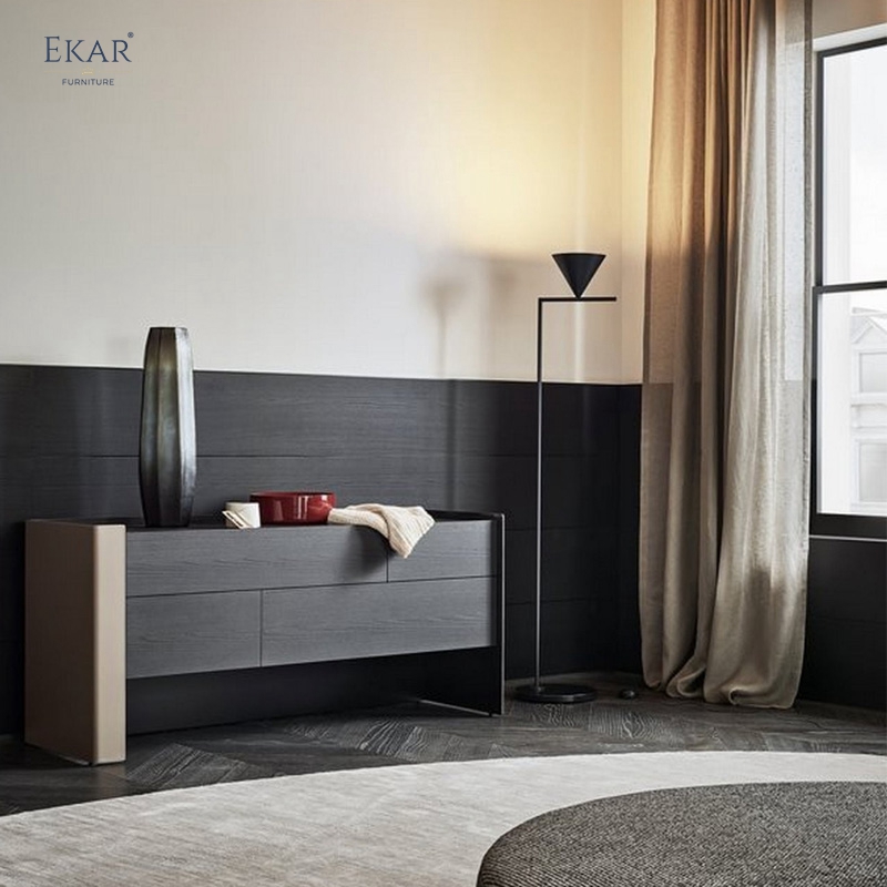 Dualplane Bedroom Dresser | Modern Minimalist Chest of Drawers with Two-Tone Finish | EKAR FURNITURE