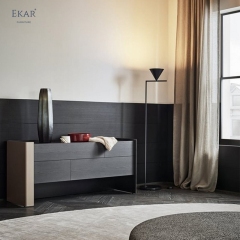 Dualplane Bedroom Dresser | Modern Minimalist Chest of Drawers with Two-Tone Finish | EKAR FURNITURE