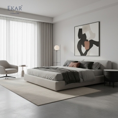 Eclipse Circular Marble-Top Nightstand | Modern Luxury Bedside Table by EKAR FURNITURE