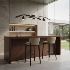 Modern Minimalist Bar Stool | EKAR FURNITURE Upholstered Stool for Contemporary Kitchen & Bar Furniture