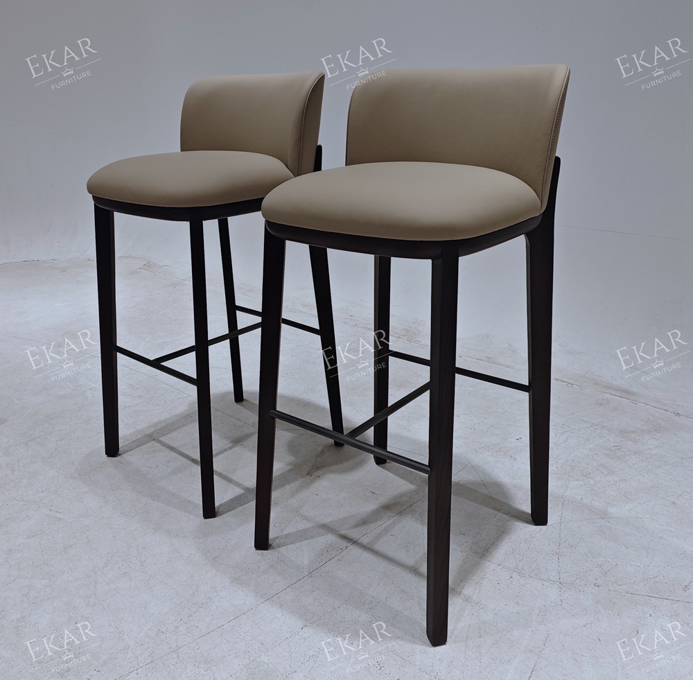 Modern Minimalist Bar Stool | EKAR FURNITURE Upholstered Stool for Contemporary Kitchen & Bar Furniture