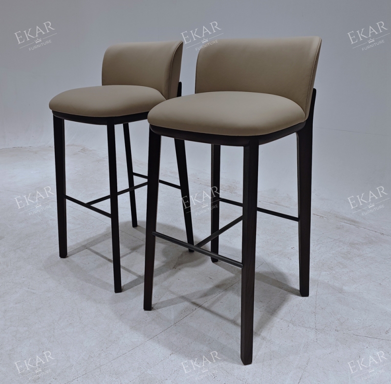 Modern Minimalist Bar Stool | EKAR FURNITURE Upholstered Stool for Contemporary Kitchen & Bar Furniture