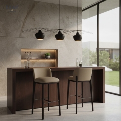 Modern Minimalist Bar Stool | EKAR FURNITURE Upholstered Stool for Contemporary Kitchen & Bar Furniture