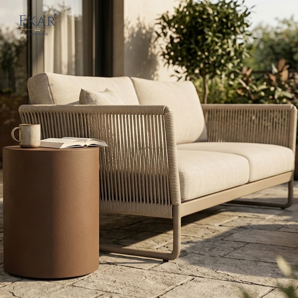 EKAR Furniture | Terra Minimalist Cylindrical Side Table – Luxury Modern Outdoor Decor