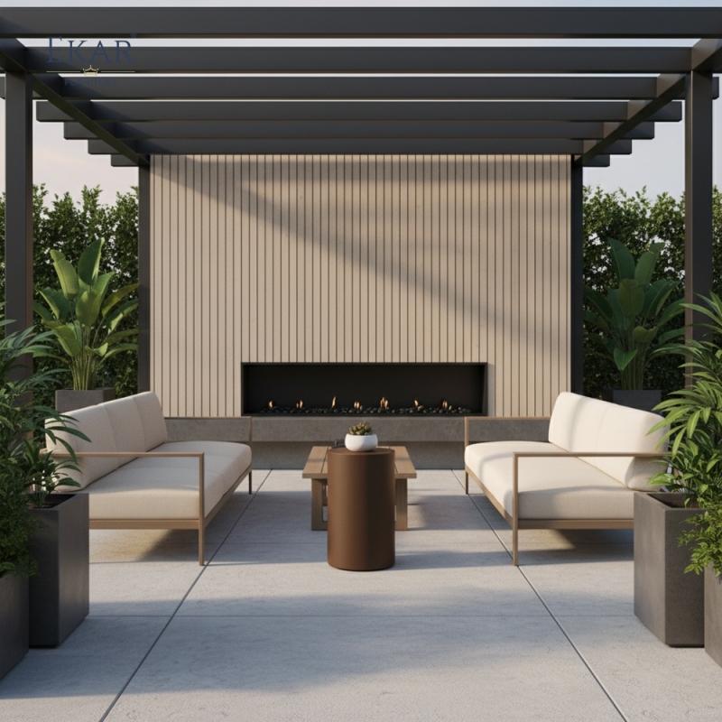 EKAR Furniture | Terra Minimalist Cylindrical Side Table – Luxury Modern Outdoor Decor