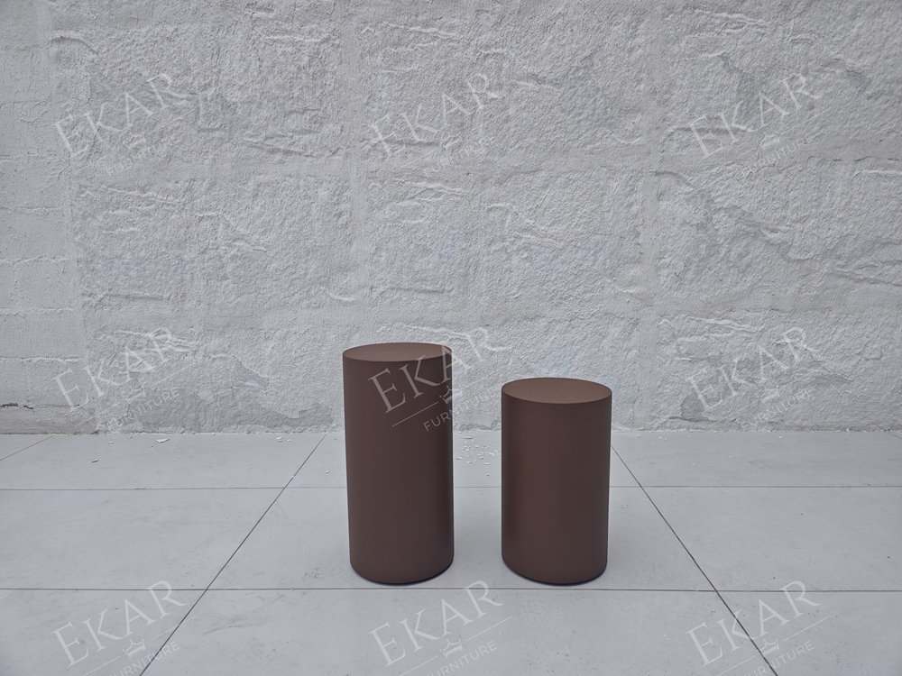 EKAR Furniture | Terra Minimalist Cylindrical Side Table – Luxury Modern Outdoor Decor