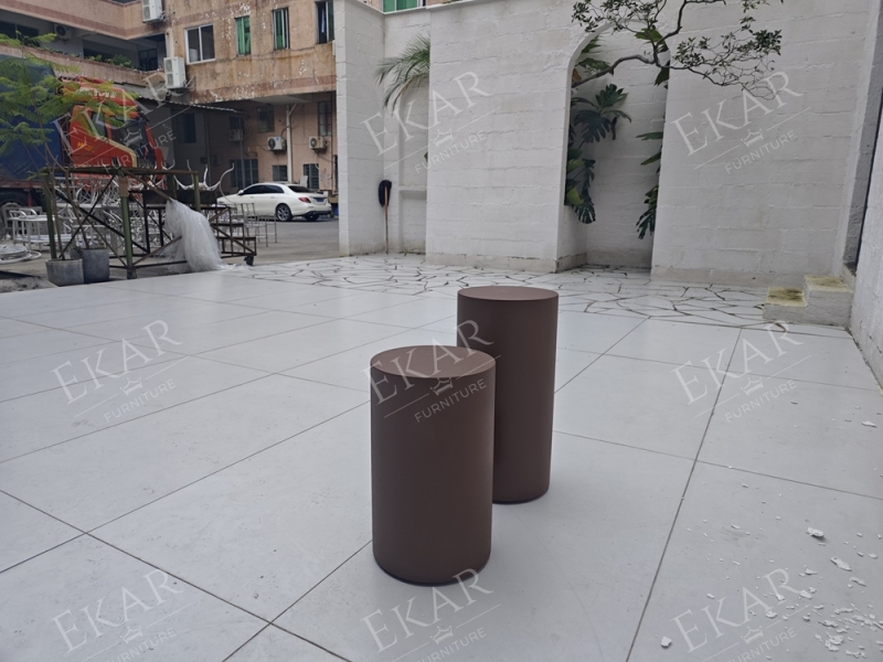 EKAR Furniture | Terra Minimalist Cylindrical Side Table – Luxury Modern Outdoor Decor