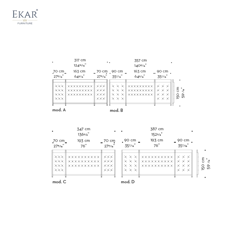 Panorama Panel Smart Bed | Modern Luxury Hotel Bed with Wide Headboard & Integrated Controls | EKAR FURNITURE