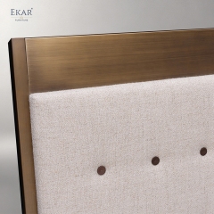Panorama Panel Smart Bed | Modern Luxury Hotel Bed with Wide Headboard & Integrated Controls | EKAR FURNITURE
