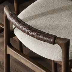 Modern Solid Wood Bar Stool | EKAR FURNITURE Upholstered Counter Stool for Kitchen Island & Hospitality