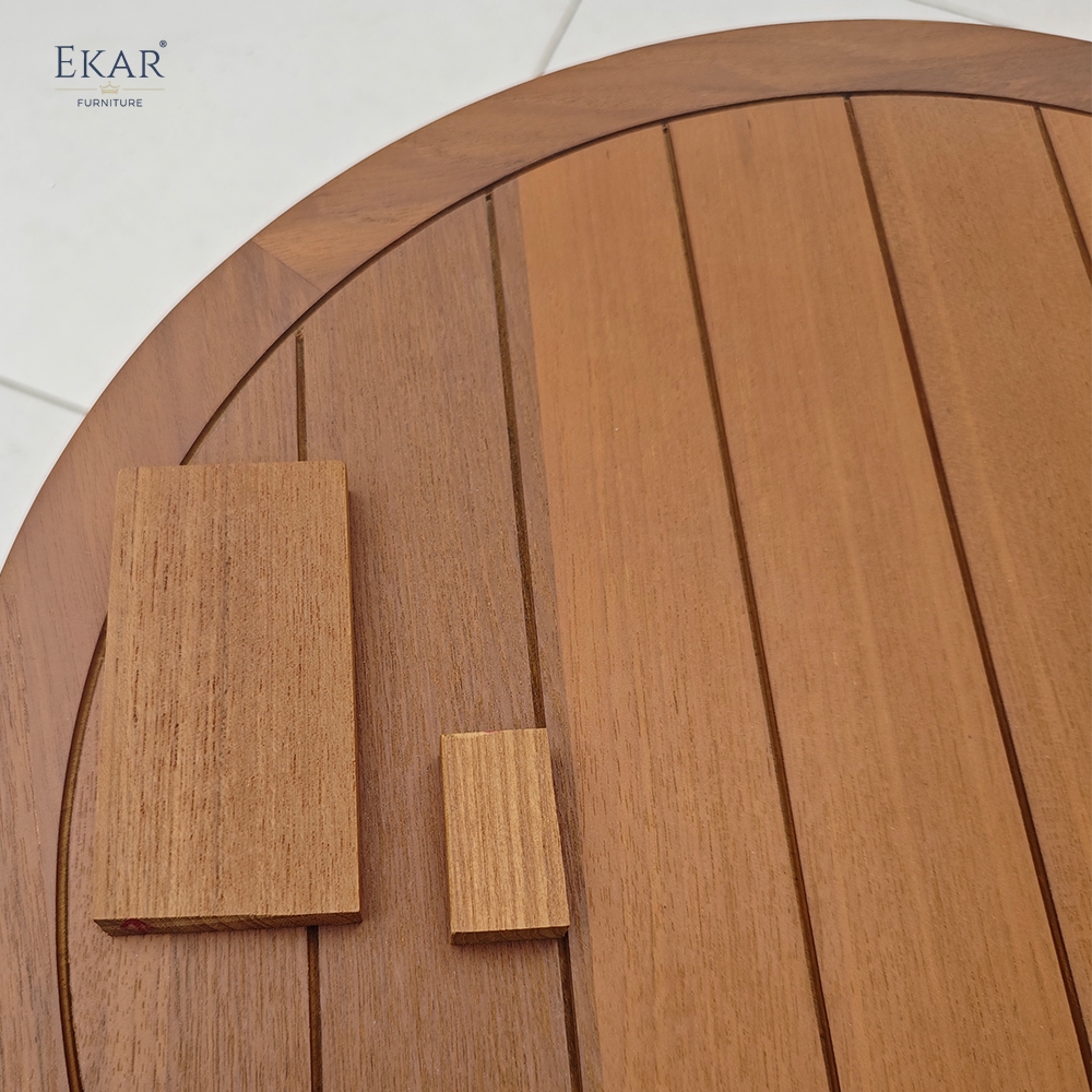 Modern Outdoor Side Table | EKAR FURNITURE Round Patio Accent Table for Luxury Outdoor Furniture