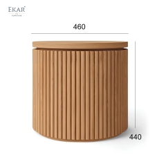 Modern Outdoor Side Table | EKAR FURNITURE Round Patio Accent Table for Luxury Outdoor Furniture