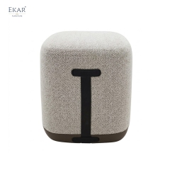 Aura Modern Minimalist Vanity Stool – Upholstered Boucle Accent Seat by EKAR FURNITURE