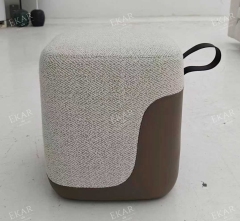Aura Modern Minimalist Vanity Stool – Upholstered Boucle Accent Seat by EKAR FURNITURE