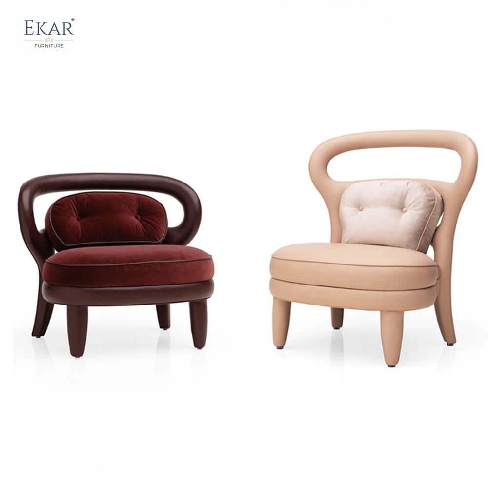 Ekar furniture hollowed-out backrest leisure chair with ergonomic support