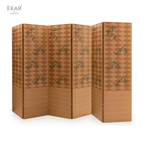 EKAR "Opus" Designer Folding Screen - Luxury Wood Veneer Living Room Furniture