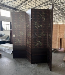EKAR "Opus" Designer Folding Screen - Luxury Wood Veneer Living Room Furniture