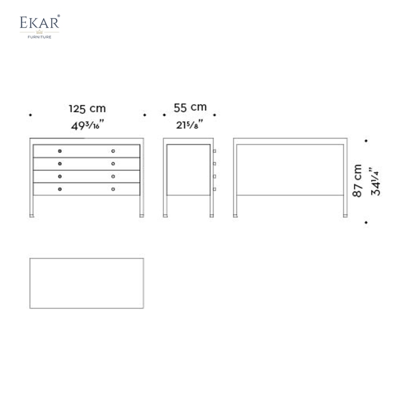 Elite Modern Leather Chest of Drawers | Luxury Bedroom Furniture by EKAR FURNITURE