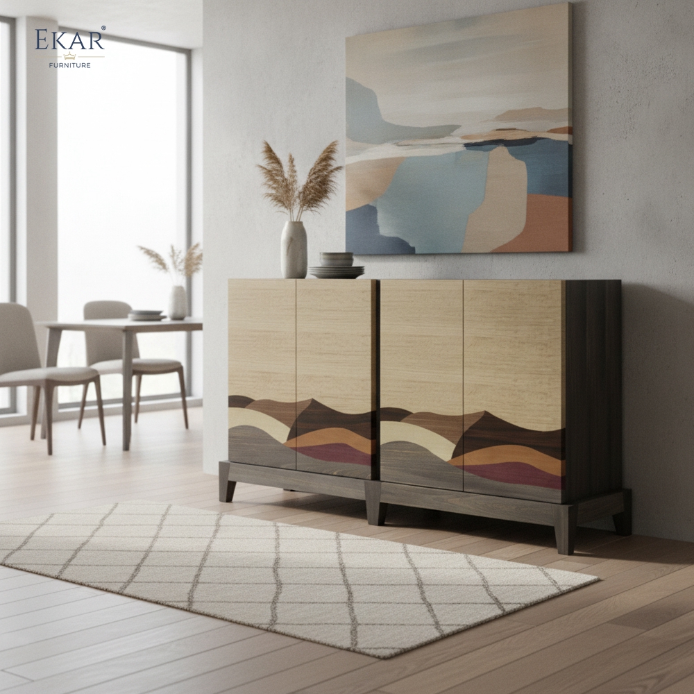Horizon Artisanal Modular Sideboard | Modern Luxury Dining Room Buffet by EKAR FURNITURE