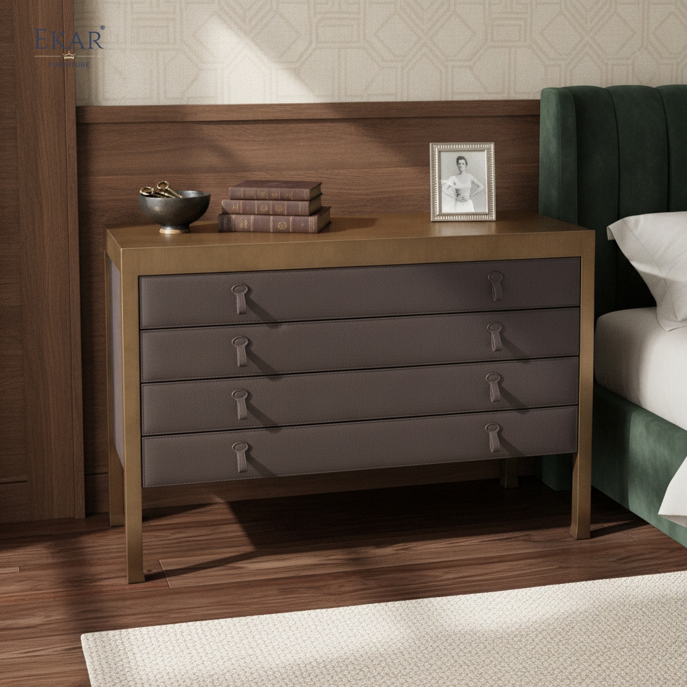 Elite Modern Leather Chest of Drawers | Luxury Bedroom Furniture by EKAR FURNITURE